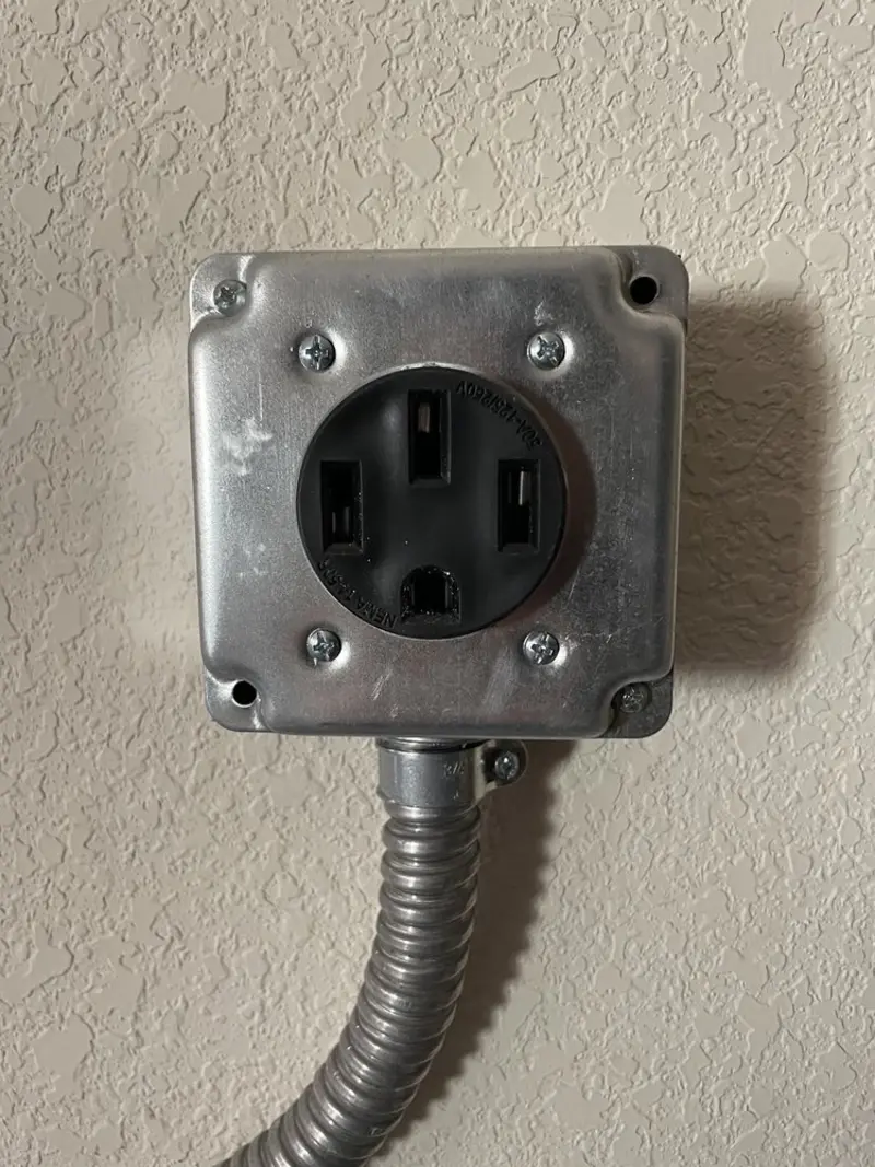 NEMA 14-50 outlet installed for Electrical Panel Upgrade in Norco